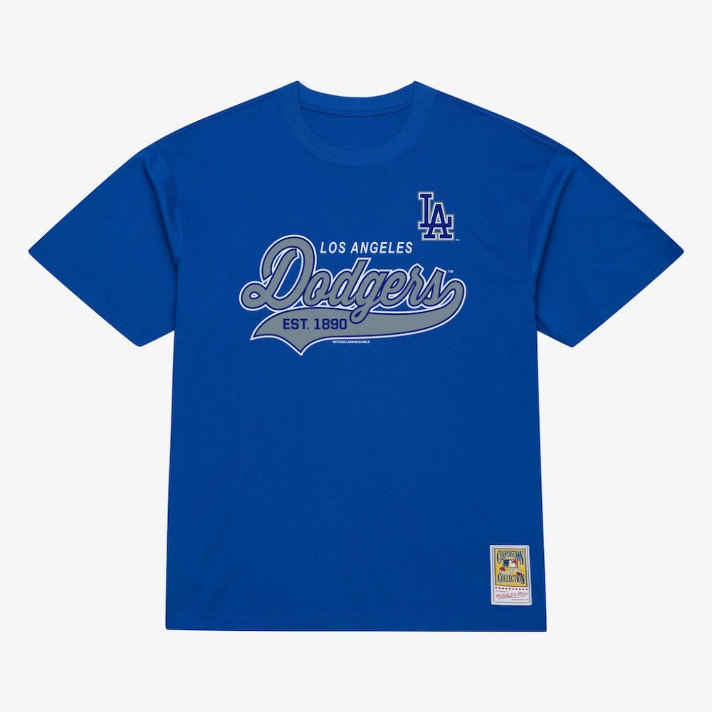 Los Angeles Dodgers Mitchell & Ness Script Sweep Arch T-Shirt | MLB Shop