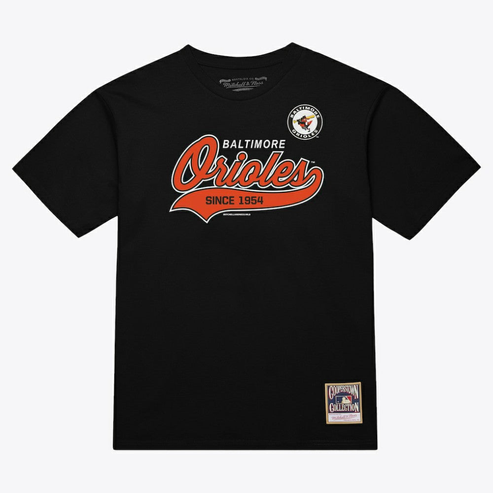 Baltimore Orioles Mitchell & Ness Script Sweep Arch T-Shirt | MLB Shop