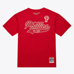 Philadelphia Phillies Mitchell & Ness Script Sweep Arch T-Shirt | MLB New