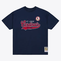 St. Louis Cardinals Mitchell & Ness Script Sweep Arch T-Shirt | MLB Shop