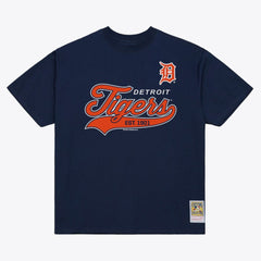 Detroit Tigers Mitchell & Ness Script Sweep Arch T-Shirt | MLB Sale
