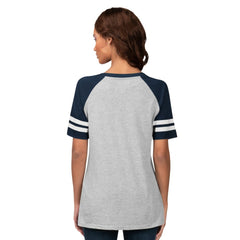 Detroit Tigers G-III 4Her by Carl Banks Women's Goal Line Raglan V-Neck T-Shirt | MLB Sale