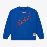 New York Knicks Women's Hardwood Classics Script Lightweight Sweatshirt On Sale