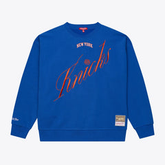 New York Knicks Women's Hardwood Classics Script Lightweight Sweatshirt On Sale