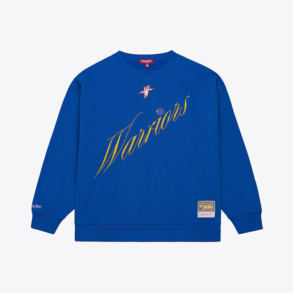 Golden State Warriors Women's Hardwood Classics Script Lightweight Sweatshirt sale Discount