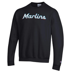 Miami Marlins Champion Powerblend Wordmark Sweatshirt | MLB On Sale