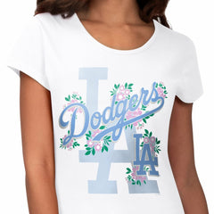 Los Angeles Dodgers G-III 4Her by Carl Banks Women's Floral Endzone T-Shirt | MLB Shop