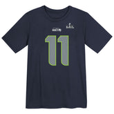 Seattle Seahawks Nike Jaxon Smith-Njigba Preschool Super Bowl LX Patch Name & Number T-Shirt