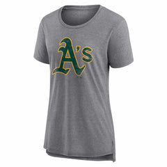 Athletics Women's Heritage Personalized Any Name & Number Tri-Blend T-Shirt | MLB For sale
