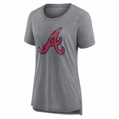 Atlanta Braves Women's Heritage Personalized Any Name & Number Tri-Blend T-Shirt | MLB US
