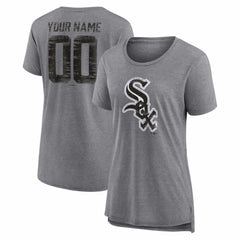 Chicago White Sox Women's Heritage Personalized Any Name & Number Tri-Blend T-Shirt | MLB On Sale