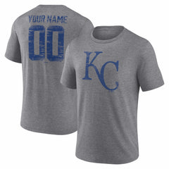 Kansas City Royals Heritage Personalized Any Name & Number Tri-Blend T-Shirt | MLB New