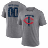 Minnesota Twins Heritage Personalized Any Name & Number Tri-Blend T-Shirt | MLB Online