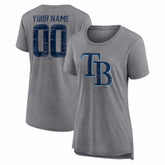Tampa Bay Rays Women's Heritage Personalized Any Name & Number Tri-Blend T-Shirt | MLB Sale