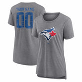 Toronto Blue Jays Women's Heritage Personalized Any Name & Number Tri-Blend T-Shirt | MLB Near me