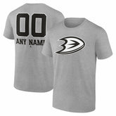 Anaheim Ducks Big & Tall Personalized Name & Number Monochrome T-Shirt On Sale