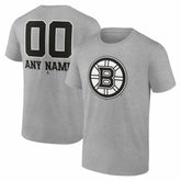 Boston Bruins Big & Tall Personalized Name & Number Monochrome T-Shirt Sale