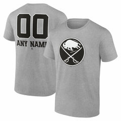 Buffalo Sabres Big & Tall Personalized Name & Number Monochrome T-Shirt Sale