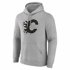 Calgary Flames Big & Tall Personalized Name & Number Monochrome Pullover Hoodie On Sale