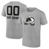 Colorado Avalanche Big & Tall Personalized Name & Number Monochrome T-Shirt For Sale