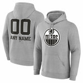 Edmonton Oilers Big & Tall Personalized Name & Number Monochrome Pullover Hoodie Online