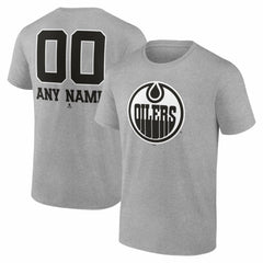 Edmonton Oilers Big & Tall Personalized Name & Number Monochrome T-Shirt Online