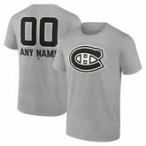 Montreal Canadiens Big & Tall Personalized Name & Number Monochrome T-Shirt For Sale