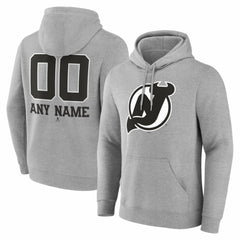 New Jersey Devils Big & Tall Personalized Name & Number Monochrome Pullover Hoodie Sale