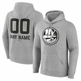 New York Islanders Big & Tall Personalized Name & Number Monochrome Pullover Hoodie For Sale