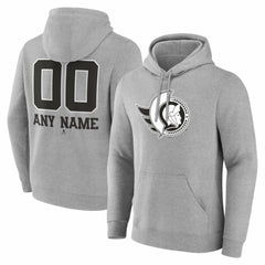 Ottawa Senators Big & Tall Personalized Name & Number Monochrome Pullover Hoodie Online
