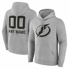 Tampa Bay Lightning Big & Tall Personalized Name & Number Monochrome Pullover Hoodie Discount