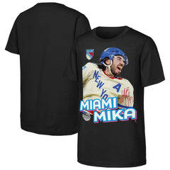 Mika Zibanejad New York Rangers Outerstuff Youth Miami Mika T-Shirt On Sale