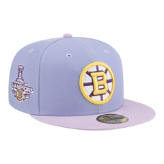 Boston Bruins New Era Lavender Bloom 59FIFTY Fitted Hat For Sale