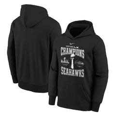Seattle Seahawks Nike Youth Super Bowl LX Champions Locker Room Trophy Collection Authentic Hoodie