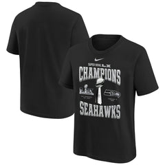 Seattle Seahawks Nike Youth Super Bowl LX Champions Locker Room Trophy Collection Replica T-Shirt
