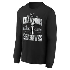 Seattle Seahawks Nike Youth Super Bowl LX Champions Locker Room Trophy Collection Long Sleeve T-Shirt