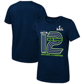 Seattle Seahawks Fanatics Girls Youth Super Bowl LX Champions On Top T-Shirt