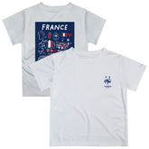 France National Team Vive La Fete Youth Impressions Artwork T-Shirt White
