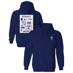 France National Team Vive La Fete Women's Impressions Artwork Hoodie Navy