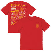Spain National Team Vive La Fete Women's Impressions Artwork Fitted T-Shirt Red