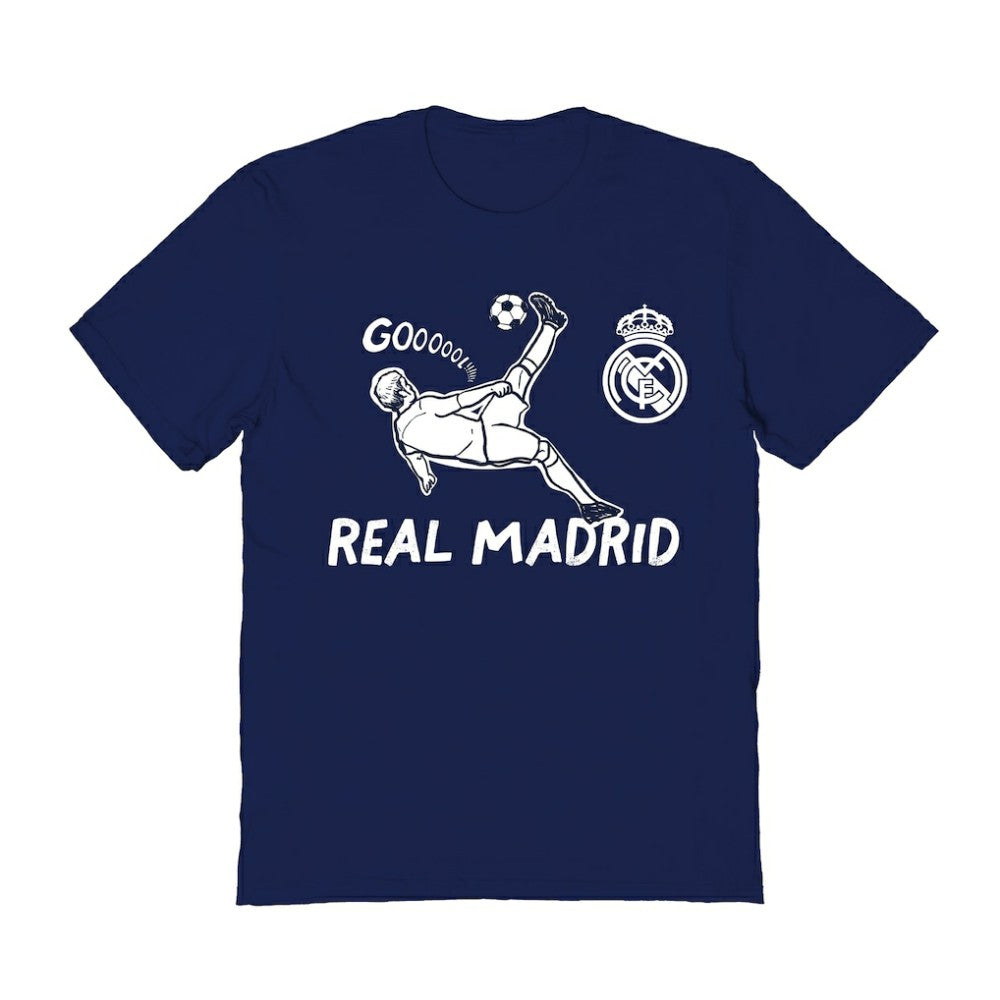 Real Madrid Vive La Fete Women's Chilena Style T-Shirt Navy