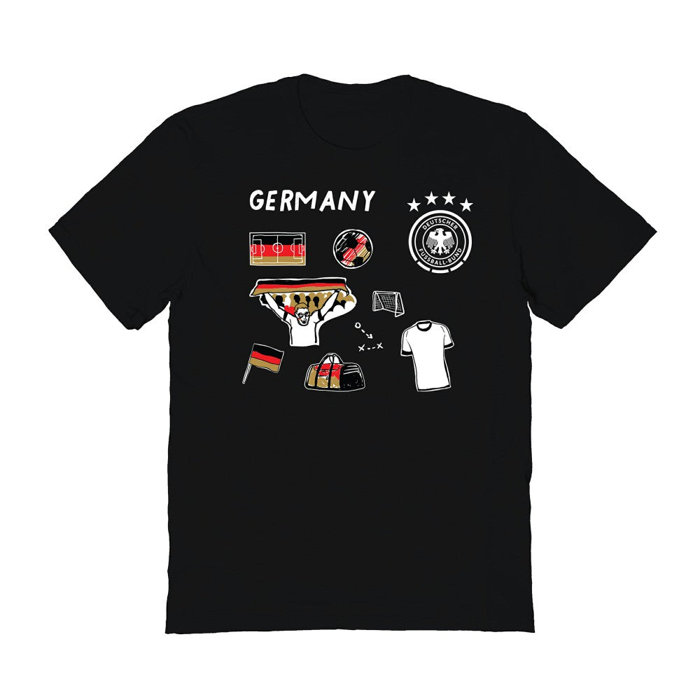 Germany National Team Vive La Fete Women's Impressions Icons T-Shirt Black