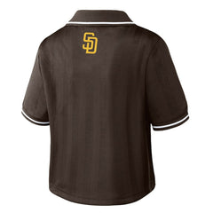 San Diego Padres WEAR by Erin Andrews Women's Cropped Polo | MLB Shop