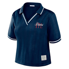 Atlanta Braves WEAR by Erin Andrews Women's Cropped Polo | MLB Near me