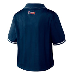 Atlanta Braves WEAR by Erin Andrews Women's Cropped Polo | MLB Near me