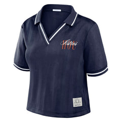 Houston Astros WEAR by Erin Andrews Women's Cropped Polo | MLB Outlet