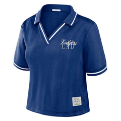 Los Angeles Dodgers WEAR by Erin Andrews Women's Cropped Polo | MLB Near me