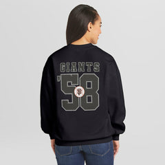 San Francisco Giants WEAR by Erin Andrews Women's Heavyweight Crew Neck Sweatshirt | MLB Outlet