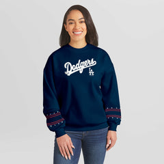 Los Angeles Dodgers WEAR by Erin Andrews Women's Americana Heavyweight Fleece Sweatshirt | MLB For sale