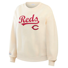Cincinnati Reds WEAR by Erin Andrews Women's Heavyweight Crew Neck Sweatshirt | MLB Near me